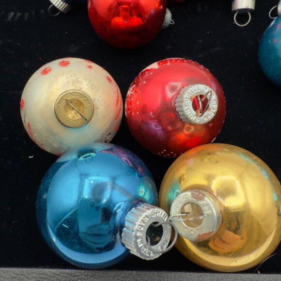 Vintage Mercury Glass Christmas Ornaments Shiny Bright Rauch Made in USA Small - Picture 9 of 16